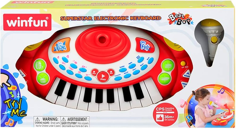winfun, Color Baby 46336, Electronic Toy Keyboard with Mic
