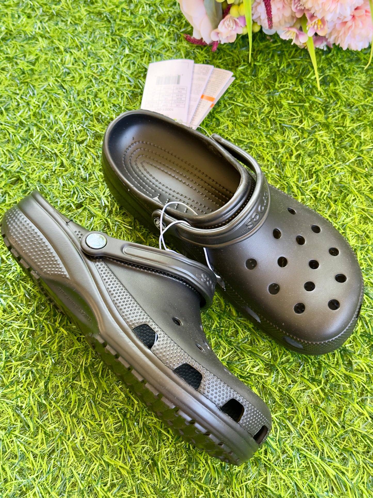 Black color classic crocs