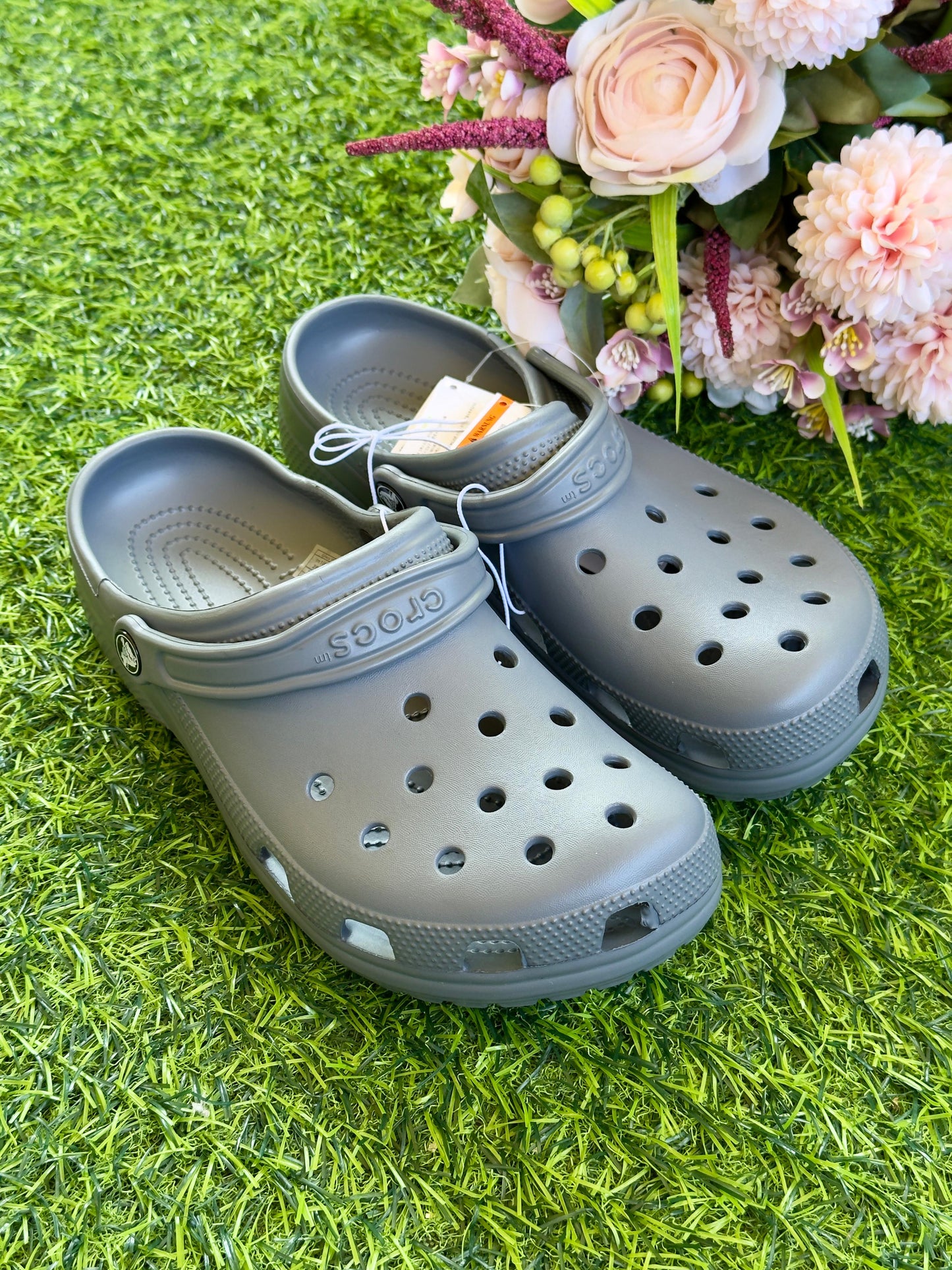 D gray color classic crocs