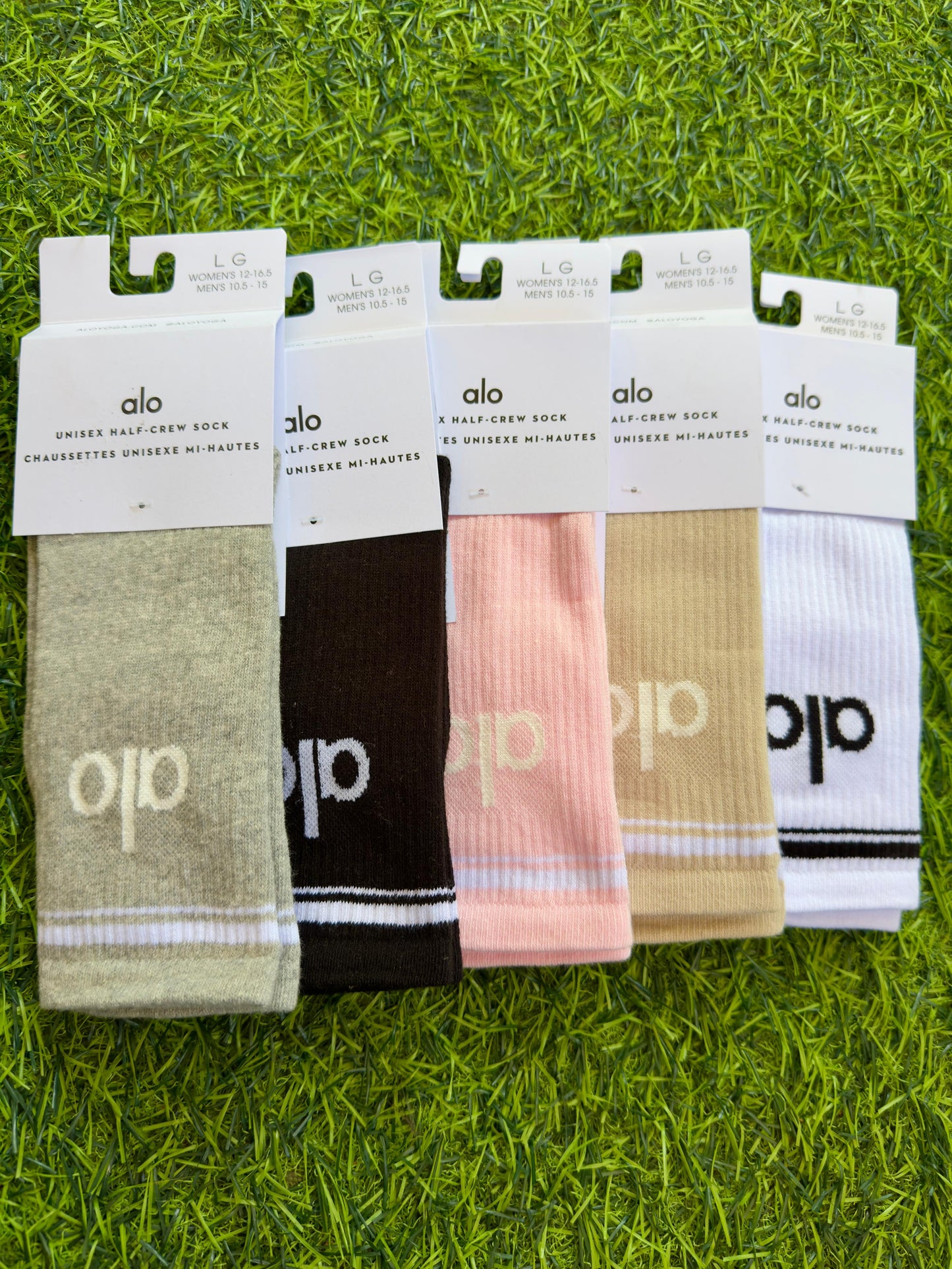 Alo Unisex Half-Crew Socks – Pack of Stylish Colors ( BUY two get one free)