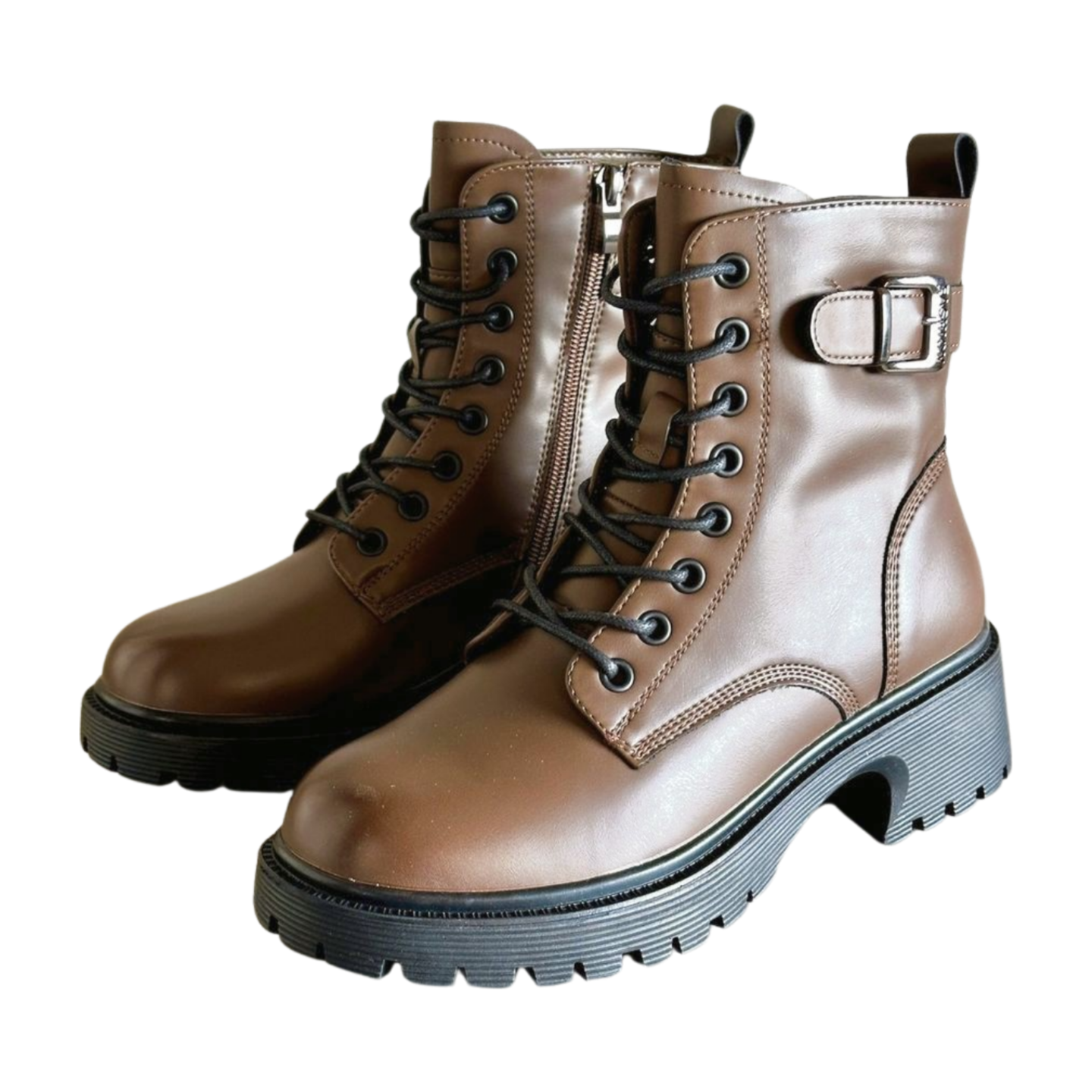 Lace-up combat boots