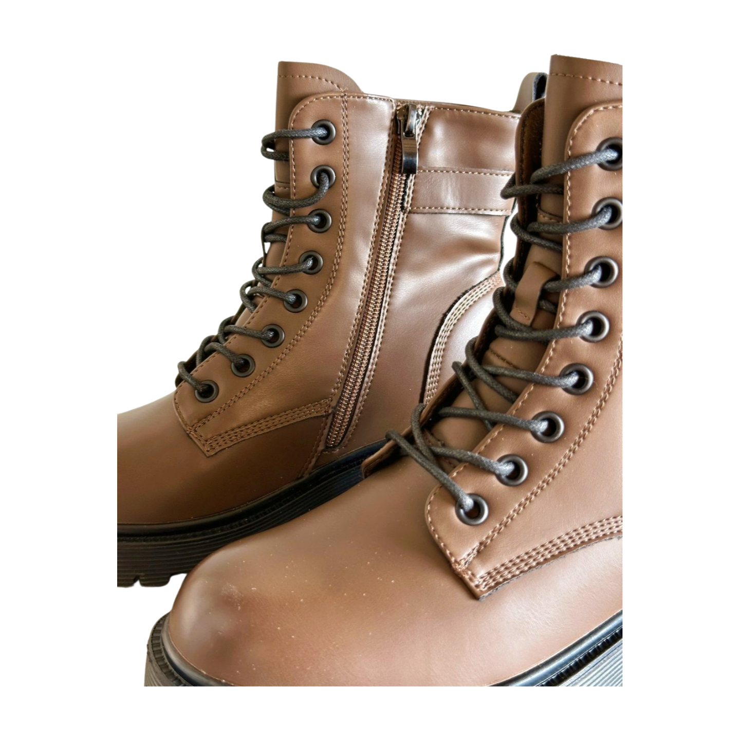 Lace-up combat boots