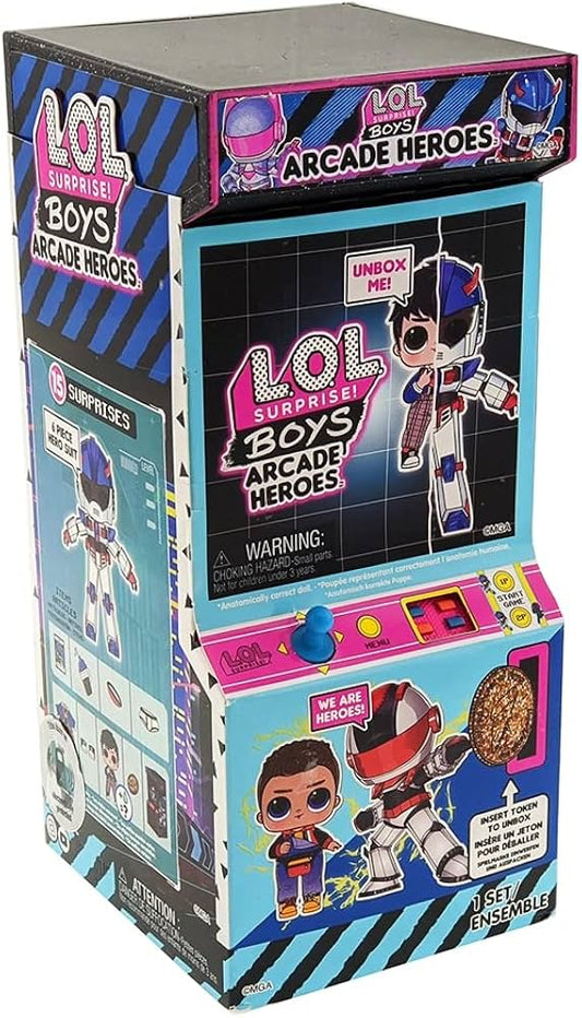 L.O.L. Surprise! LOL Surprise Boys Arcade Heroes Action Figure Doll with 15 Surprises Including Hero Suit and Boy Doll or Ultra-Rare Girl Doll, Shoes, Accessories, Trading Card | Kids Age 4-15 Years
