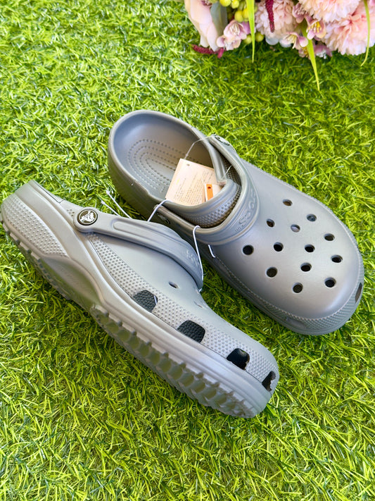 D  gray color classic crocs