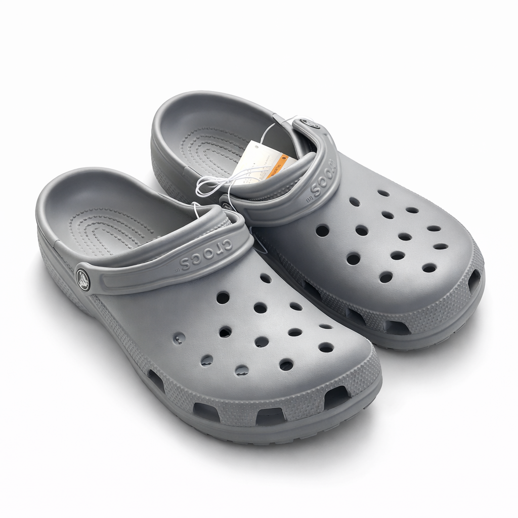 Classic Grey Comfort Clogs – Lightweight Everyday Slip-On