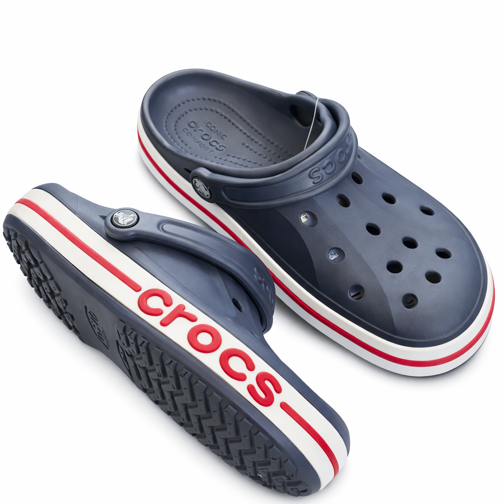 Navy & Red Classic Comfort Clogs – Premium Quality