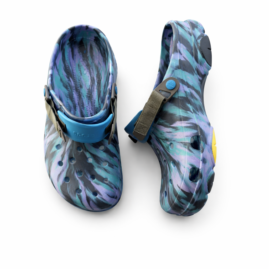 Ocean Wave Camo Crocs – Bold Comfort Edition