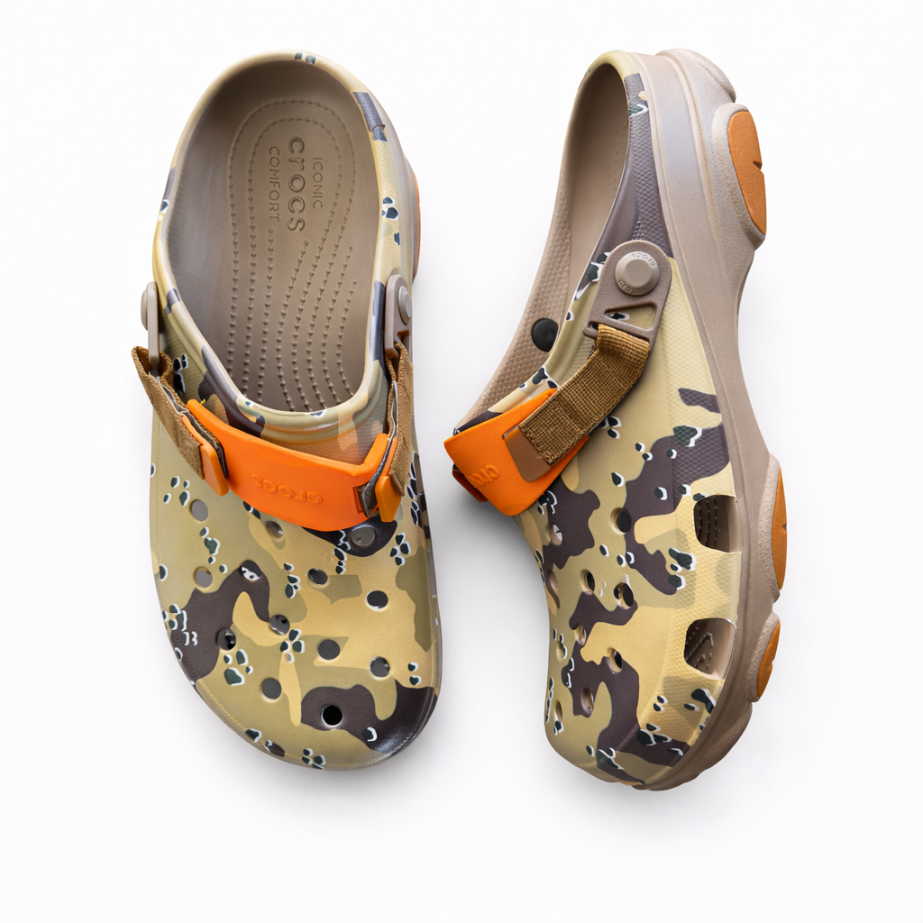 Desert Camo Comfort Clogs – Lightweight & Outdoor Style