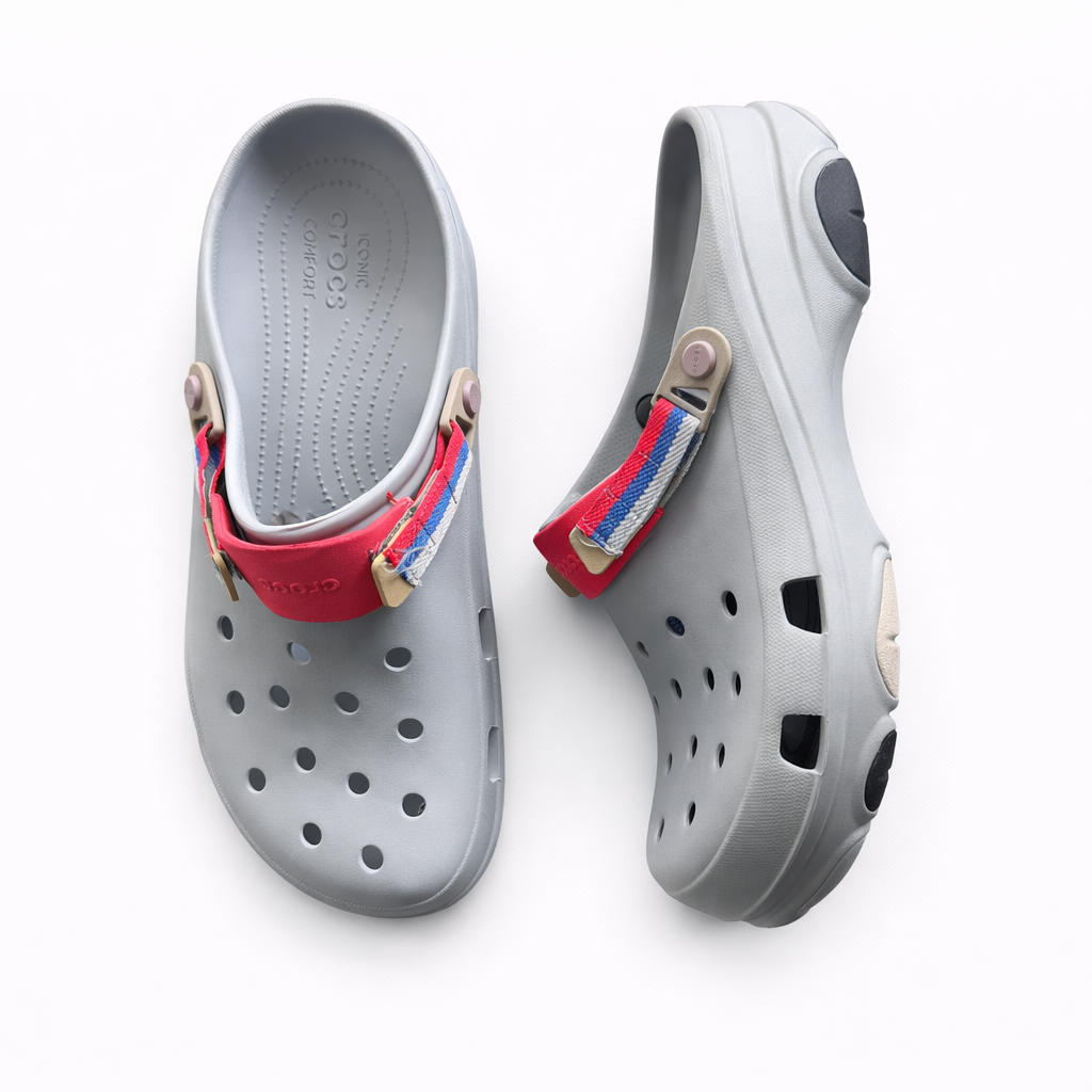 Classic Light Gray Comfort Clogs – Size 17 | Extra Large Fit