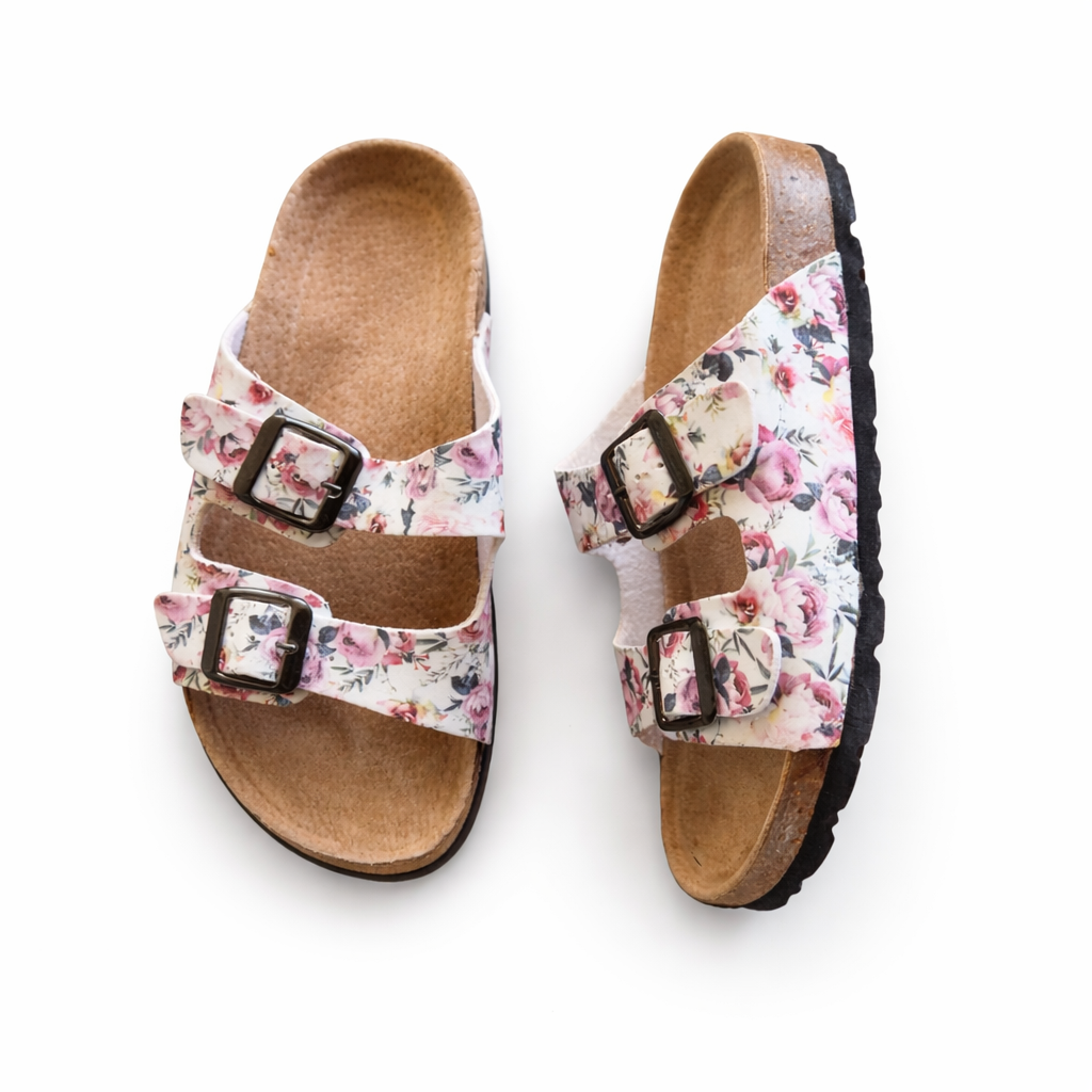 Stylish Floral Buckle Sandals