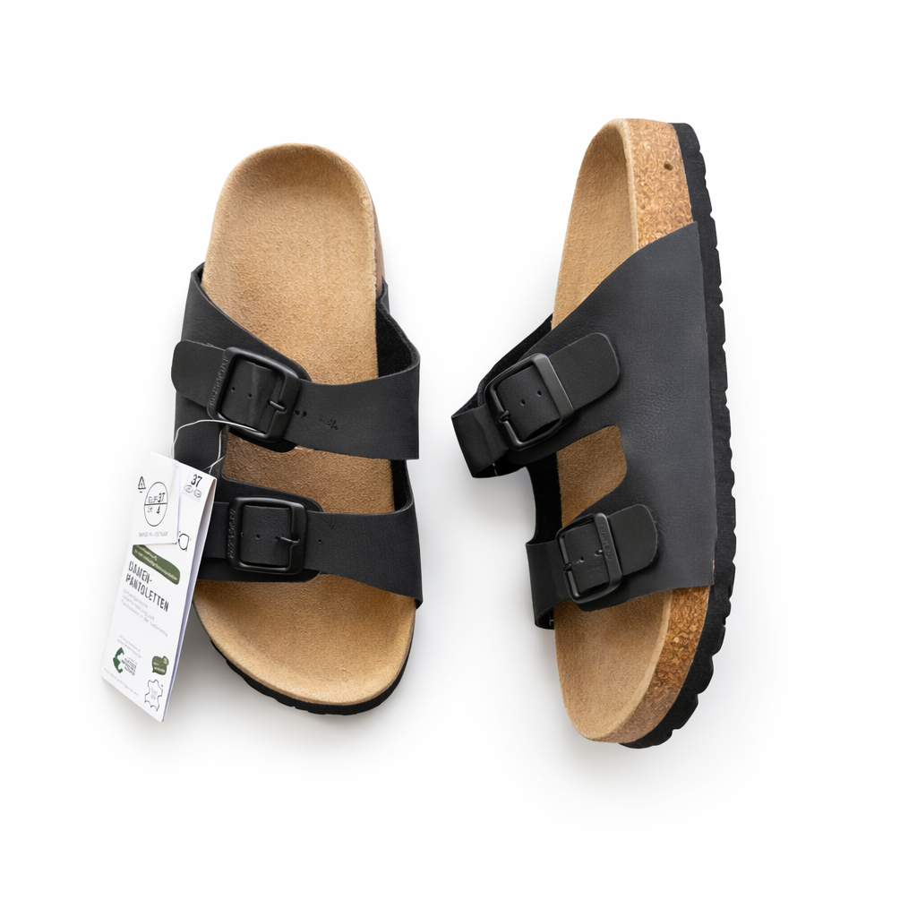 Classic Black Comfort Sandals