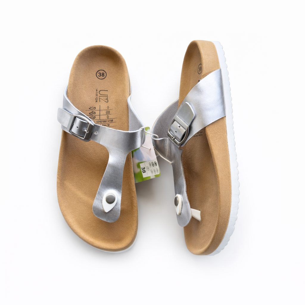 Silver Strap Comfort Slides