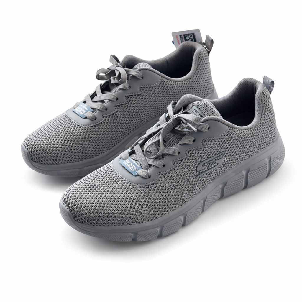 Skechers Grey Sneakers – Original Comfort | Lightweight & Machine Washable