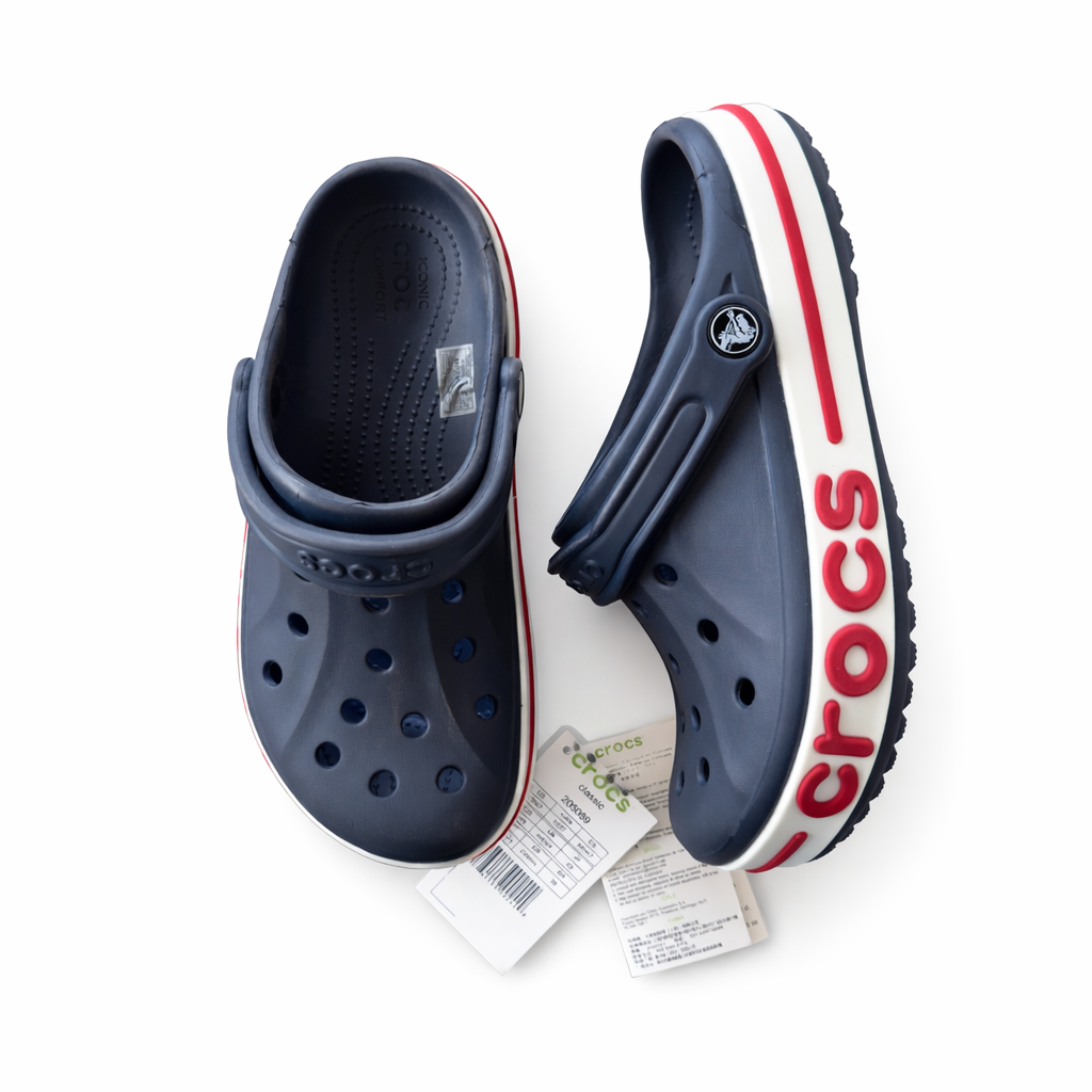 Navy & Red Classic Comfort Clogs – Premium Quality