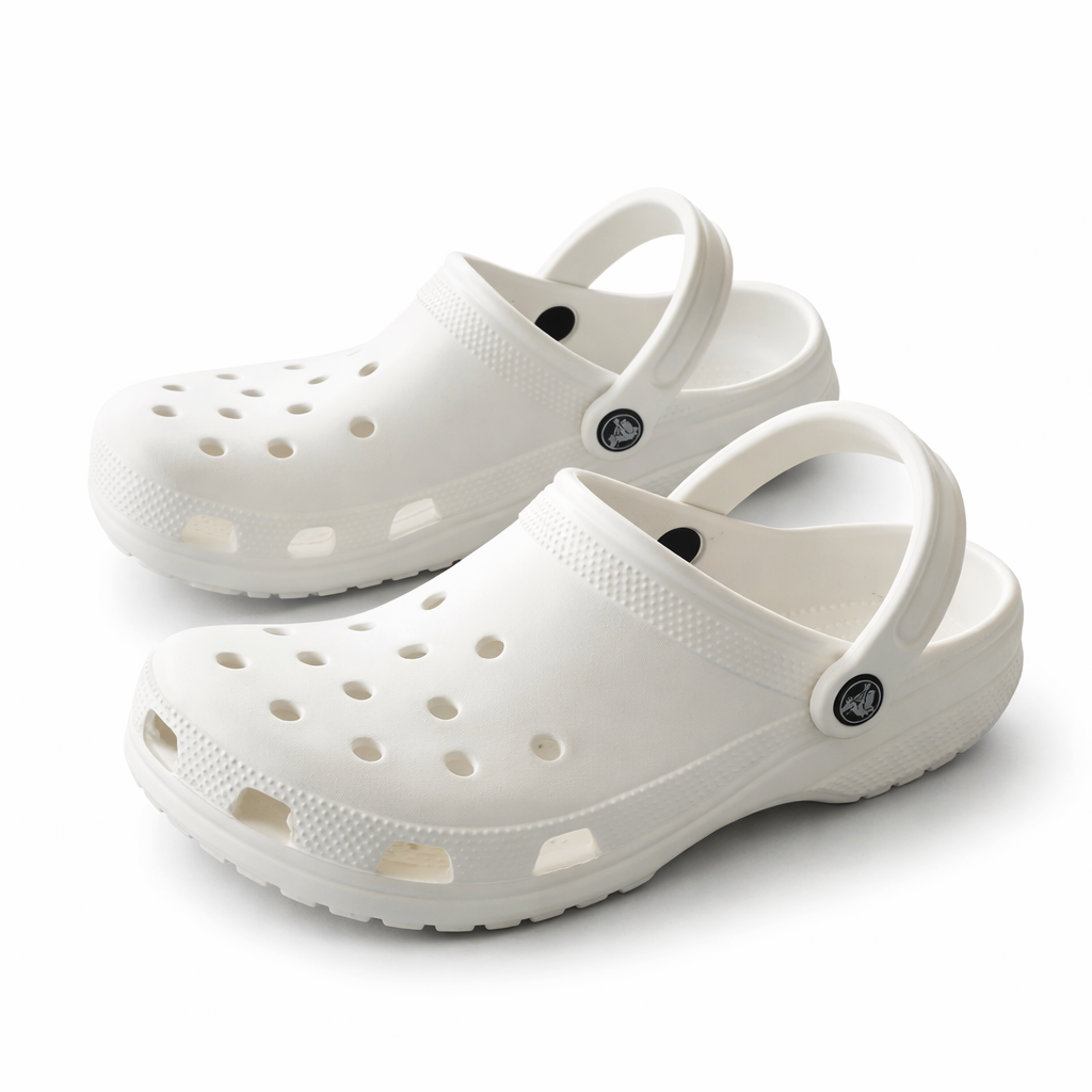 Classic White Comfort Clogs – Lightweight Breathable Everyday Slip-On