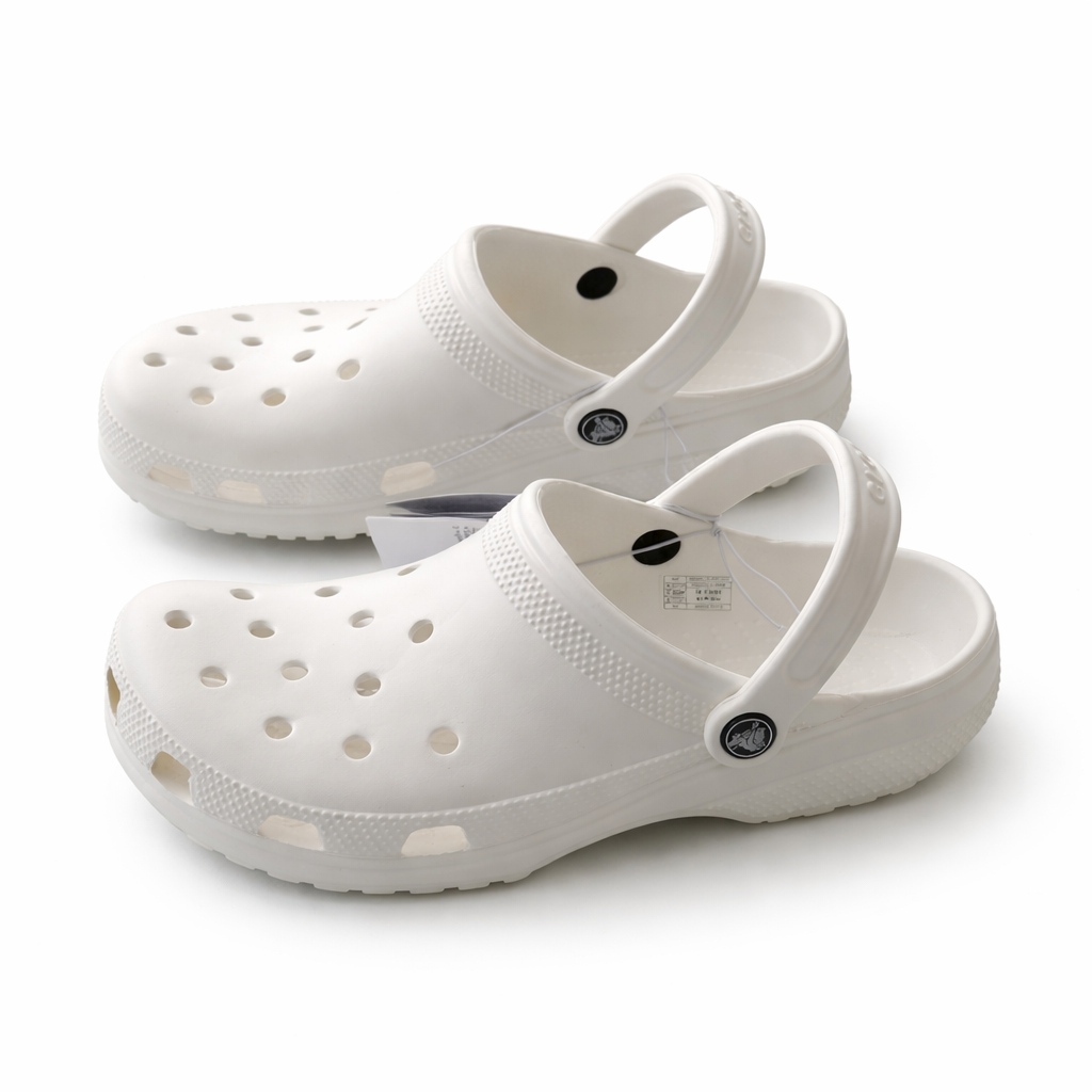 Classic White Comfort Clogs – Lightweight Breathable Everyday Slip-On