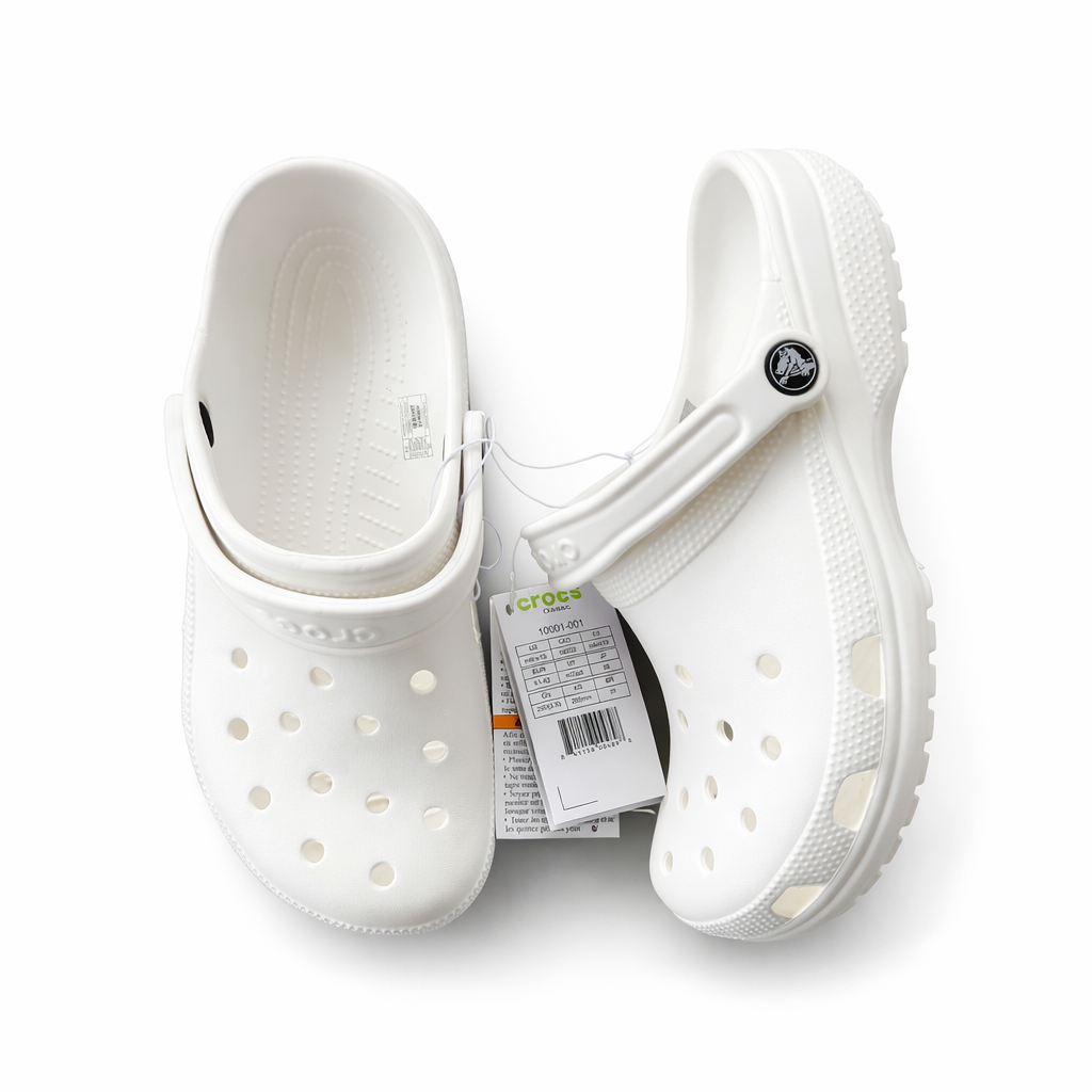 Classic White Comfort Clogs – Lightweight Breathable Everyday Slip-On