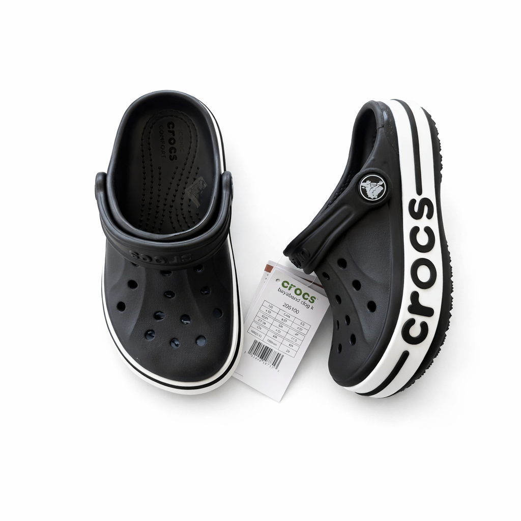 Crocs Kids Platform Clog – Black / White
