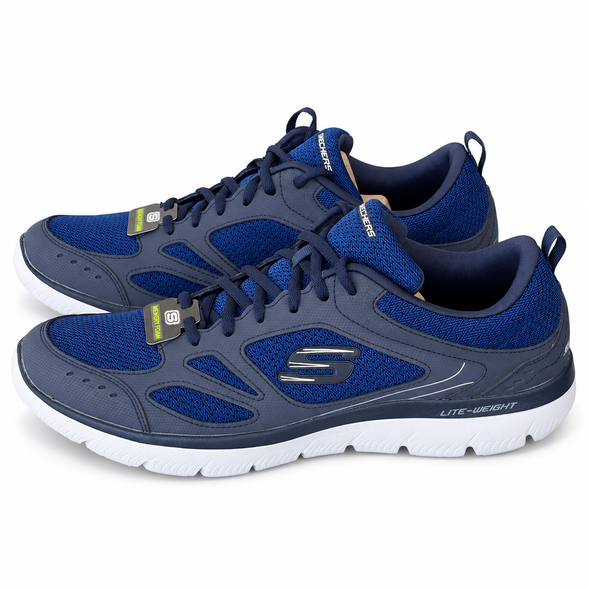 Skechers Memory Foam Lightweight Sneakers – Navy Blue