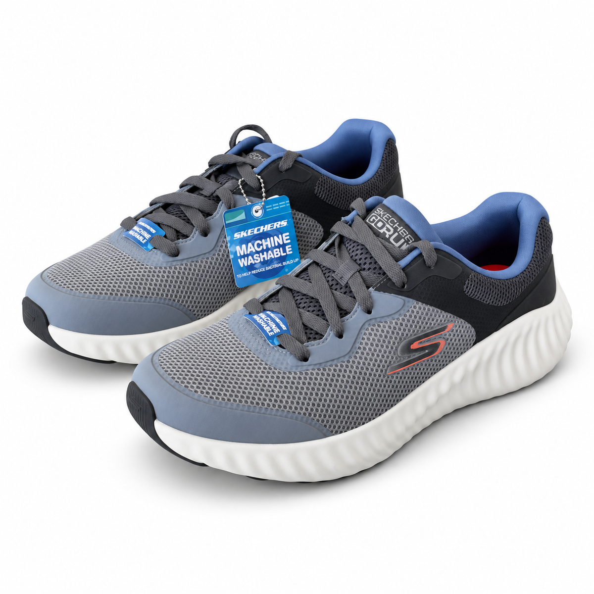 Skechers GO RUN Grey & Blue Sneakers